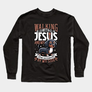 Jesus and dog - Alpine Dachsbracke Long Sleeve T-Shirt